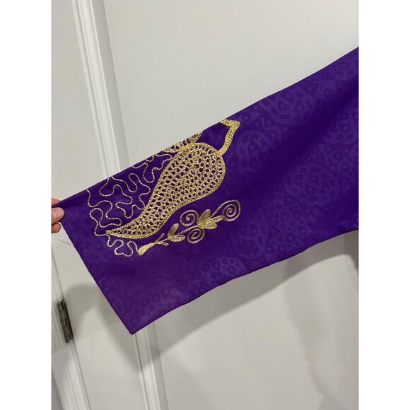 Rainbow Brand Purple Embroidered African Dashiki Dress Skirt Set - Picture 7 of 12